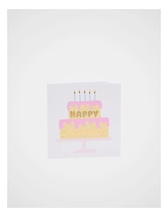Happy Birthday Cake Card in Multi