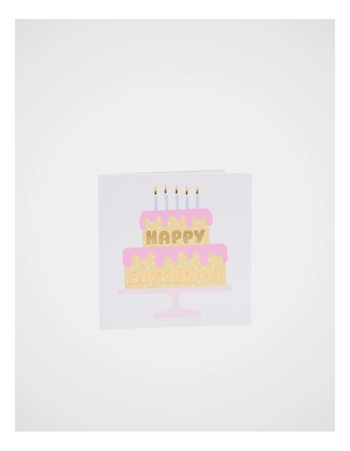 Happy Birthday Cake Card in Multi image 1