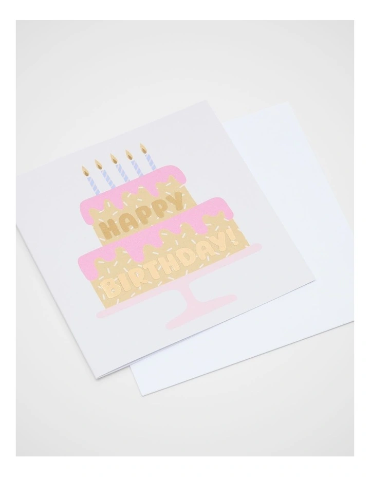 Happy Birthday Cake Card in Multi image 2