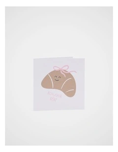 Bow Croissant Bebe Card