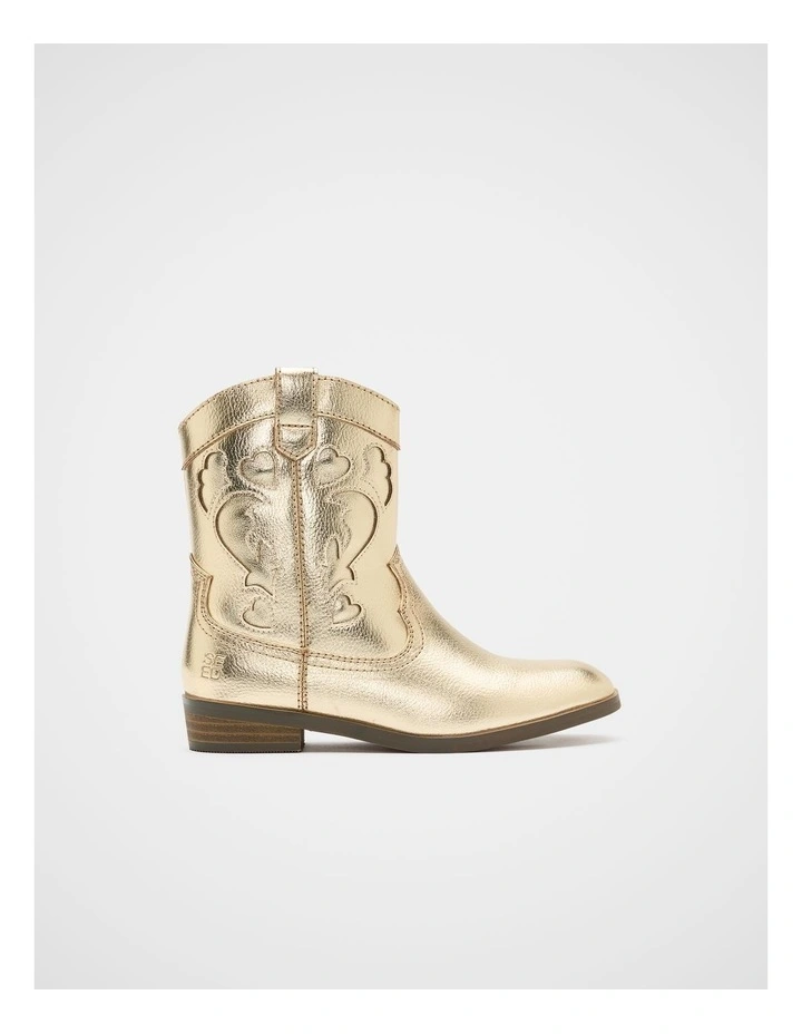 Cutwork Cowboy Boot in Gold image 1