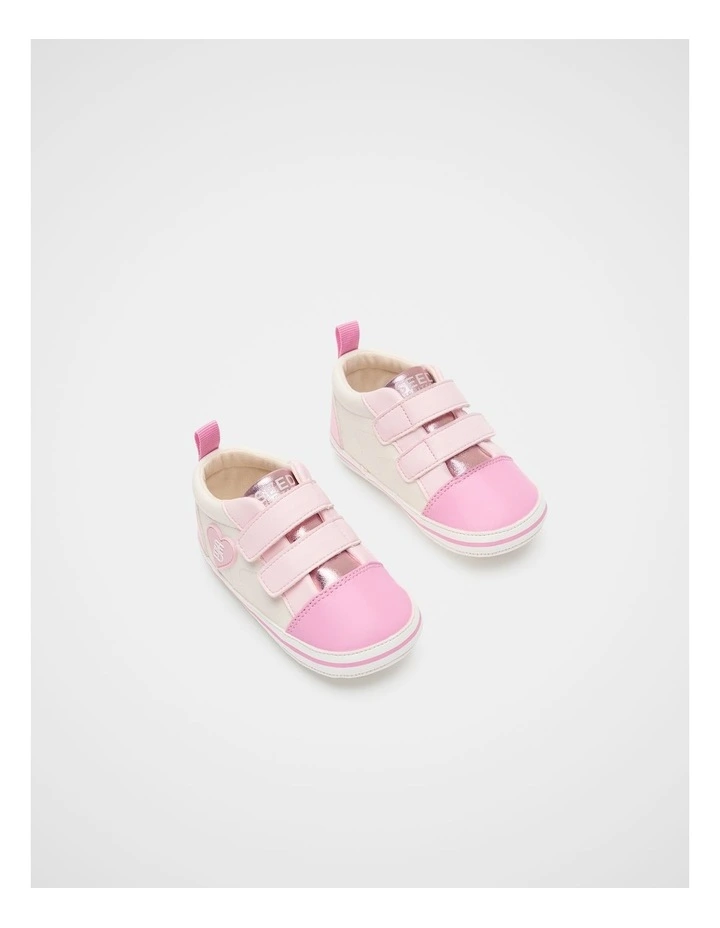 Mini Colourblock Heart Sneaker in Candy Pink Multi image 2