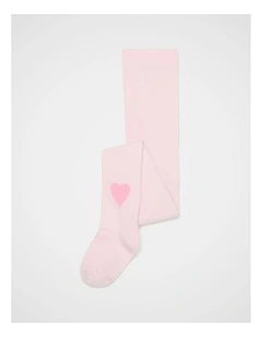 Rib Heart Tight in Pink Lemonade