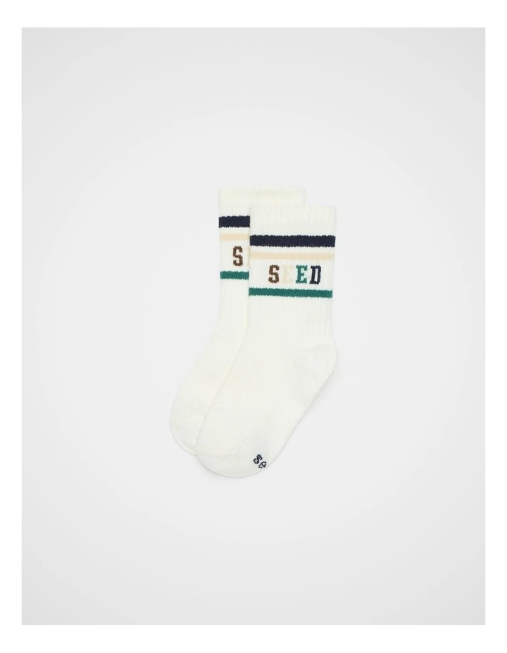 Logo Triple Stripe Socks in Multi image 1