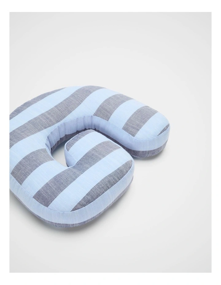 G Stripe Initial Cushion in Blue image 2