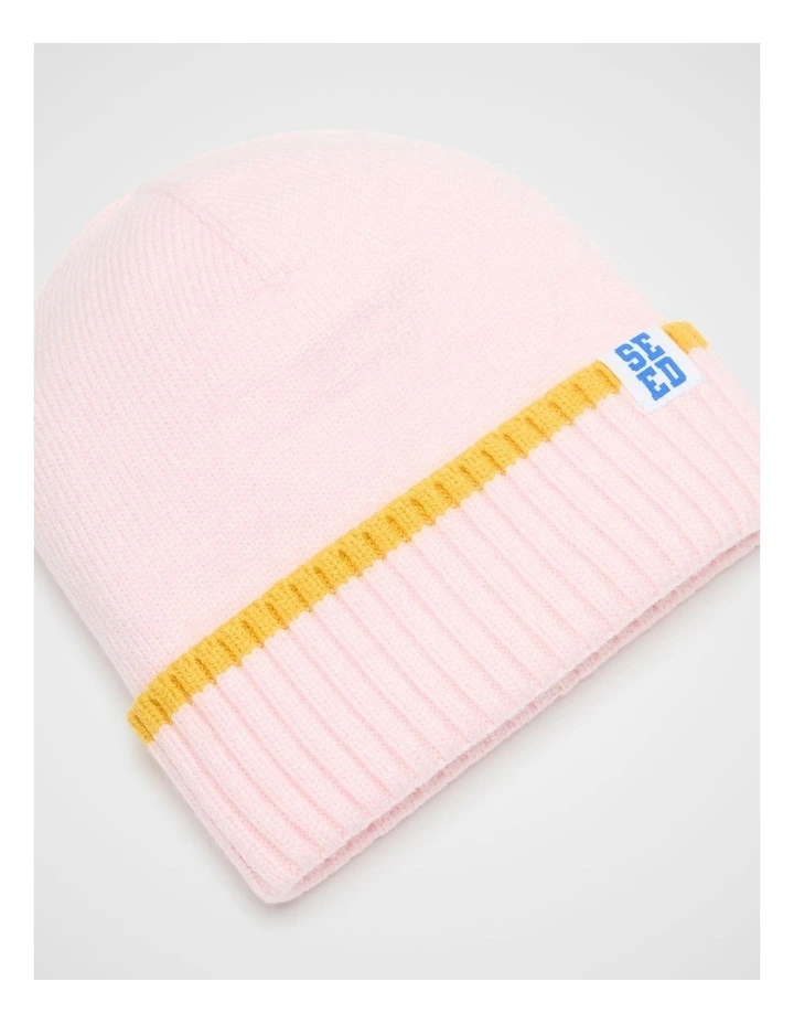 Basic Knit Beanie in Pink Lemonade image 3