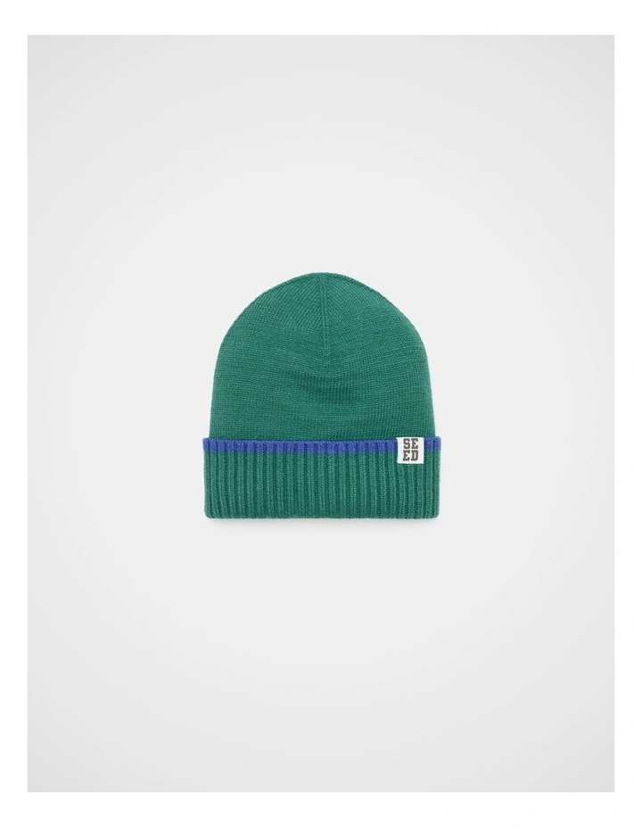 Basic Knit Beanie in Jungle Green image 1
