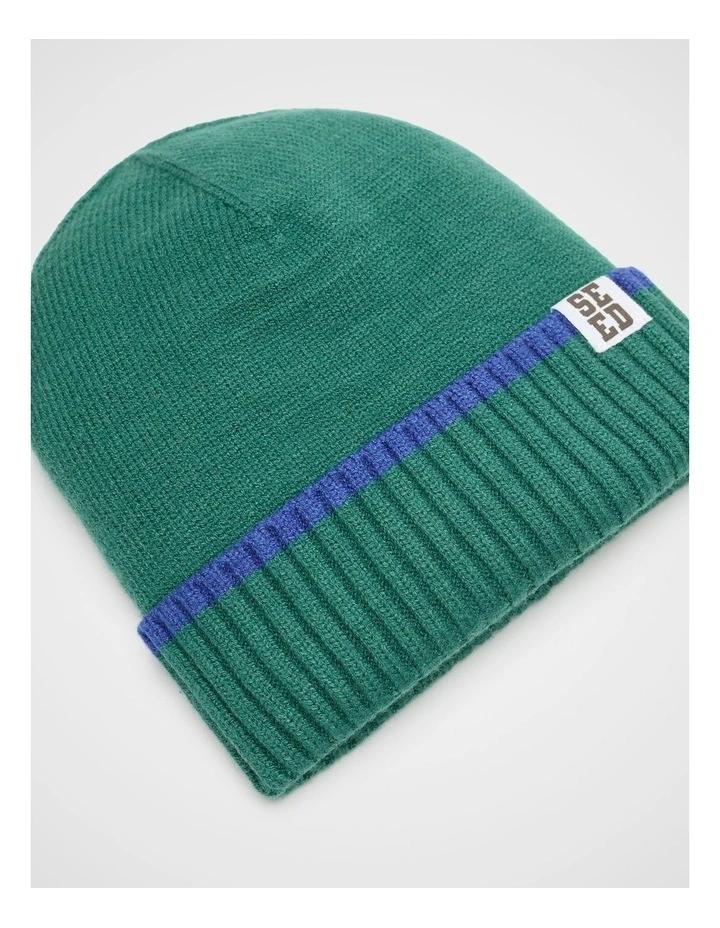 Basic Knit Beanie in Jungle Green image 3