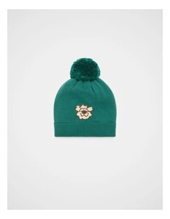 Mini Pups Beanie in Jungle Green