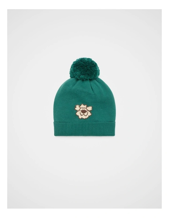 Mini Pups Beanie in Jungle Green image 1
