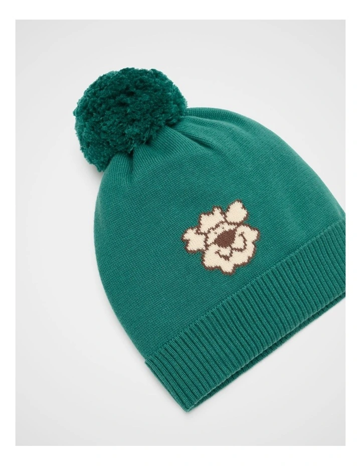 Mini Pups Beanie in Jungle Green image 2