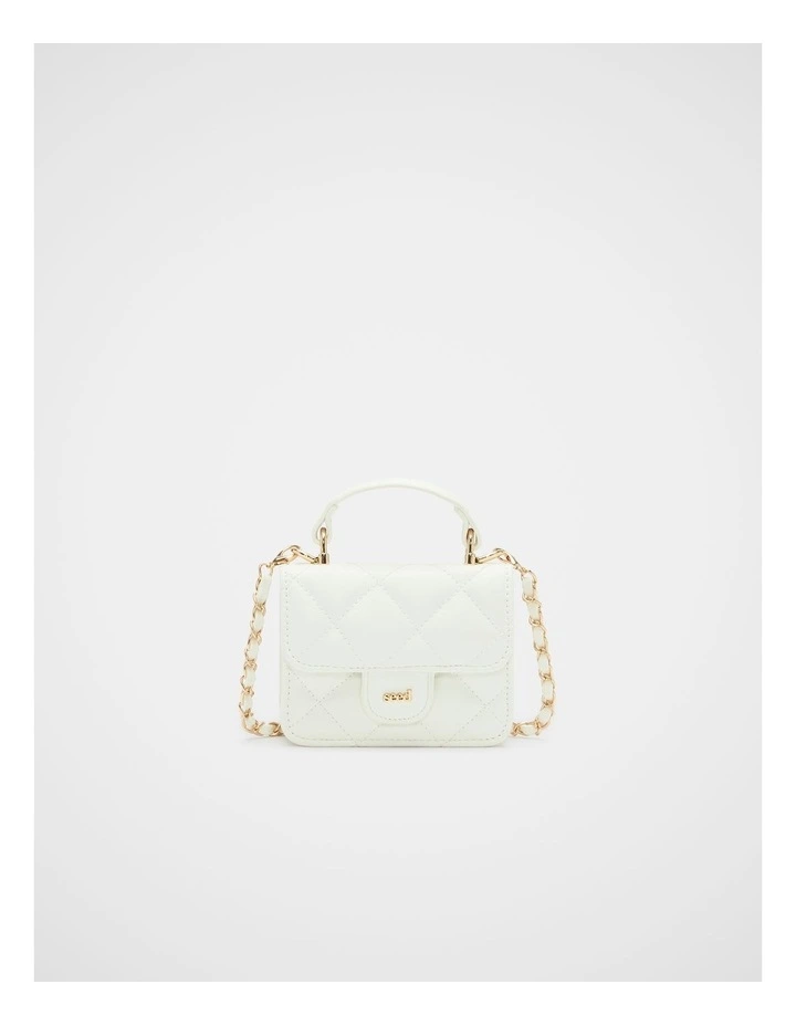 Mini Quilted Top Handle Bag in Classic Cream image 1