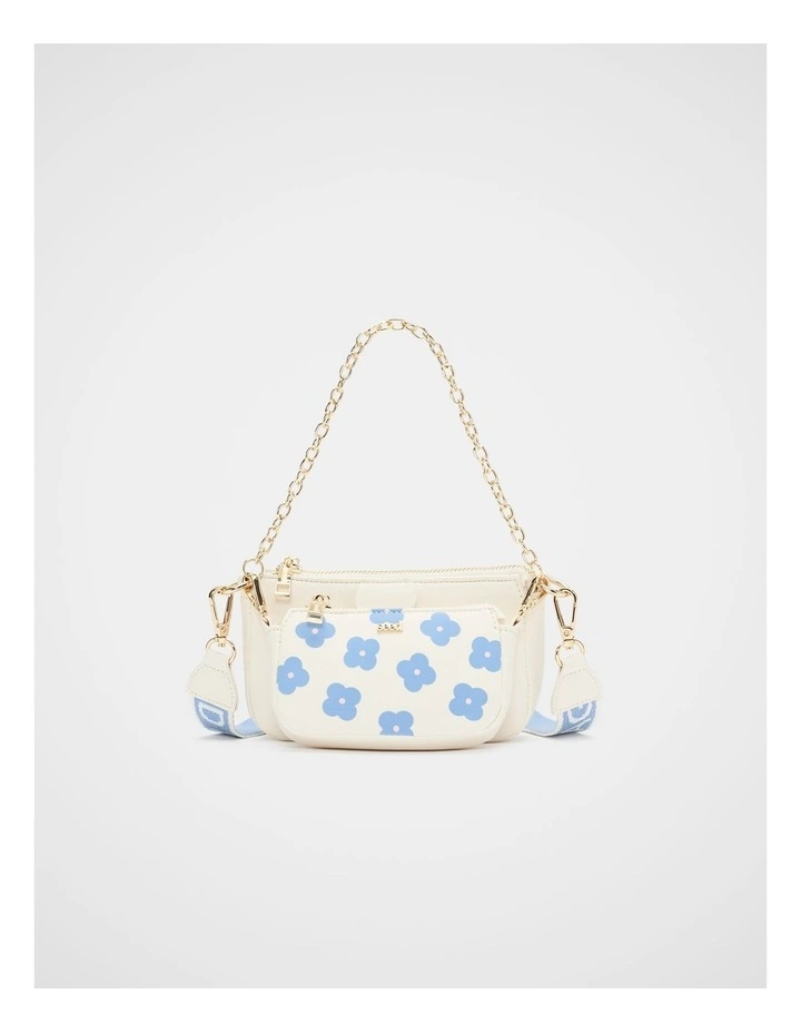 Floral Hybrid Cross Body Bag in Cloud Blue image 1