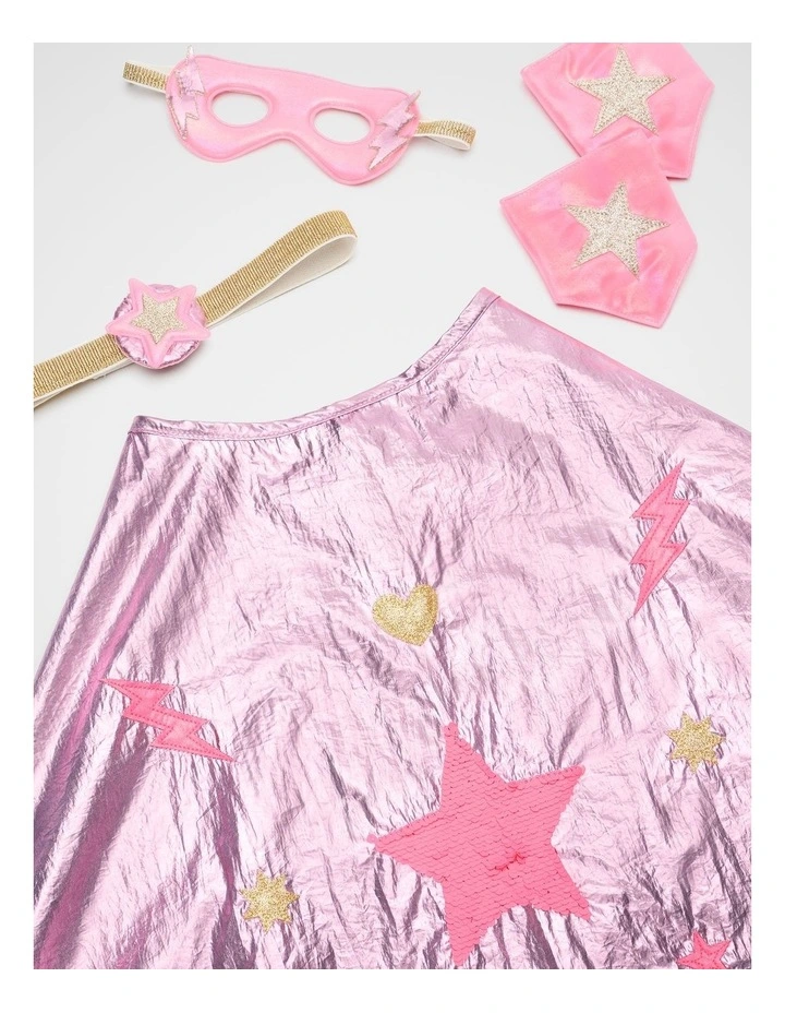 Superhero Dress Up Set in Pink Multi image 4
