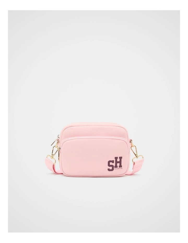 Teen Double Pocket Cross Body Bag in Rose Pink image 1