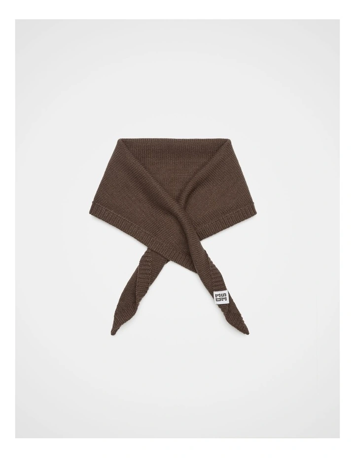 Knit Headscarf in Cacao image 1