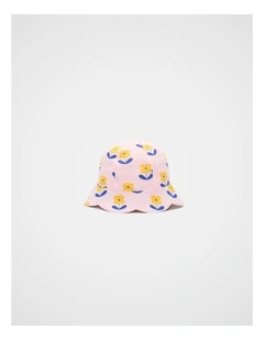 Mini Flower Sun Hat in Pink Lemonade