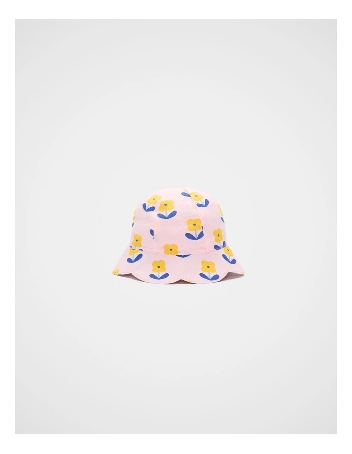 Mini Flower Sun Hat in Pink Lemonade image 1