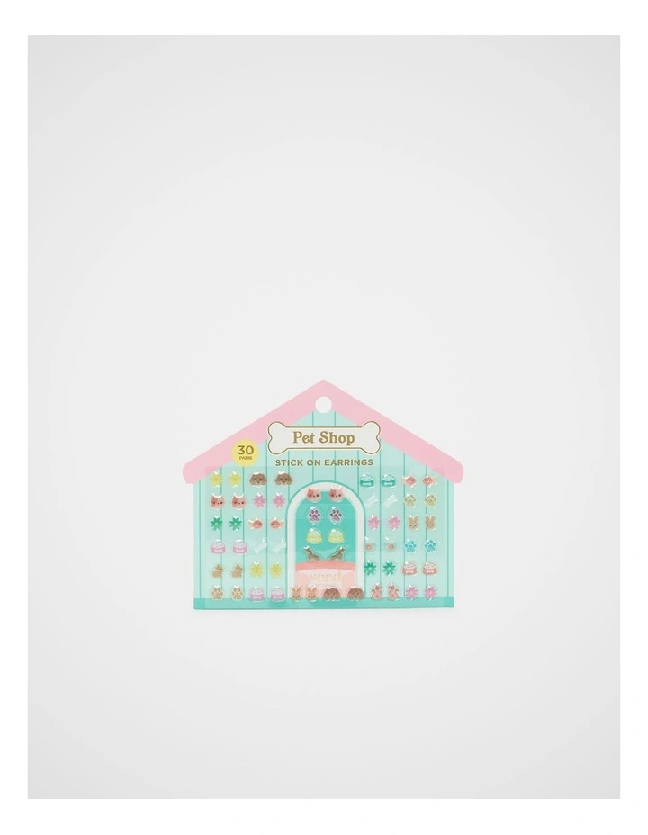 Pet Shop Stick on Earrings in Multi image 1
