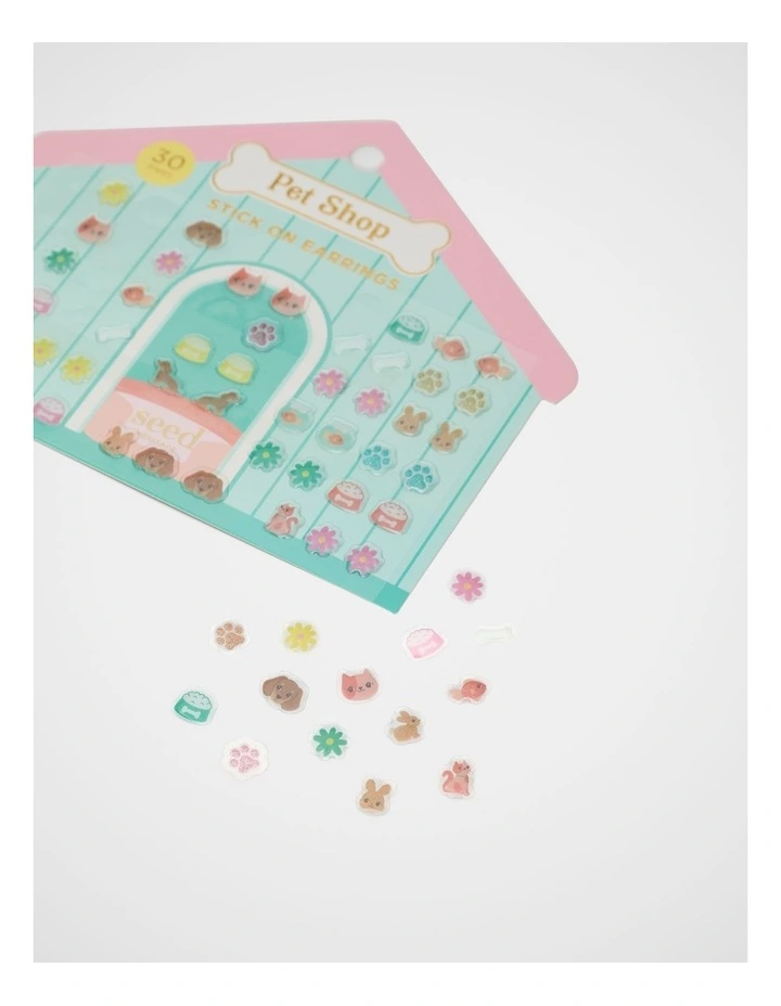 Pet Shop Stick on Earrings in Multi image 2