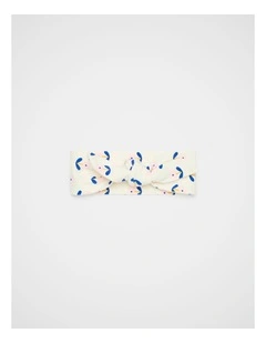 Floral Fabric Headband in Classic Cream