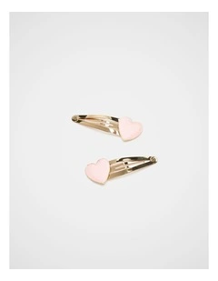 Enamel Heart Snaps in Pink Lemonade