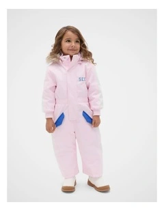 Retro Snowsuit in Pink Lemonade