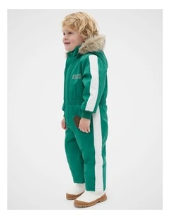 Retro Snowsuit in Jungle Green