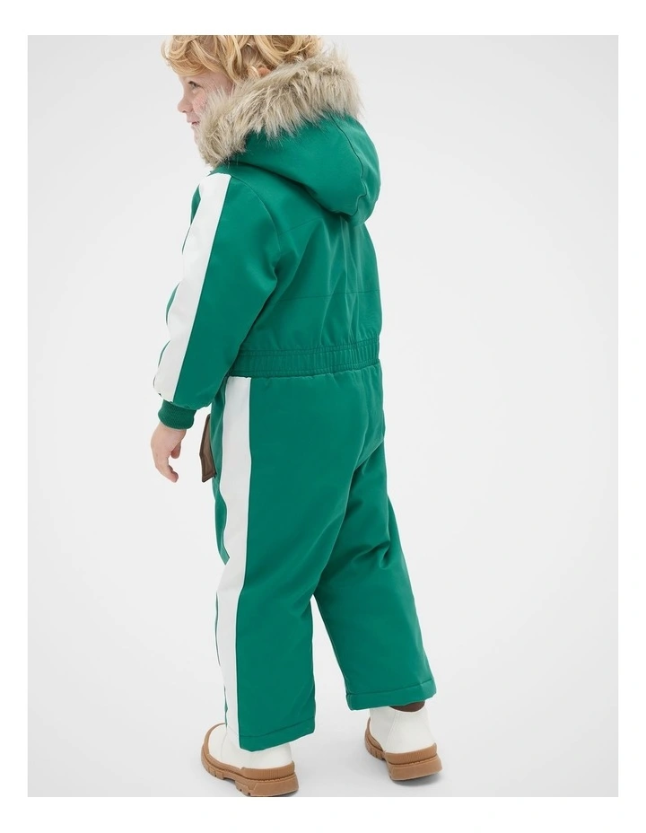 Retro Snowsuit in Jungle Green image 2