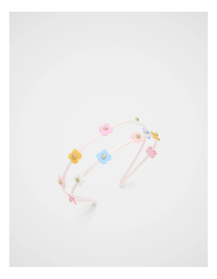 Flower Double Headband in Pink Lemonade image 1