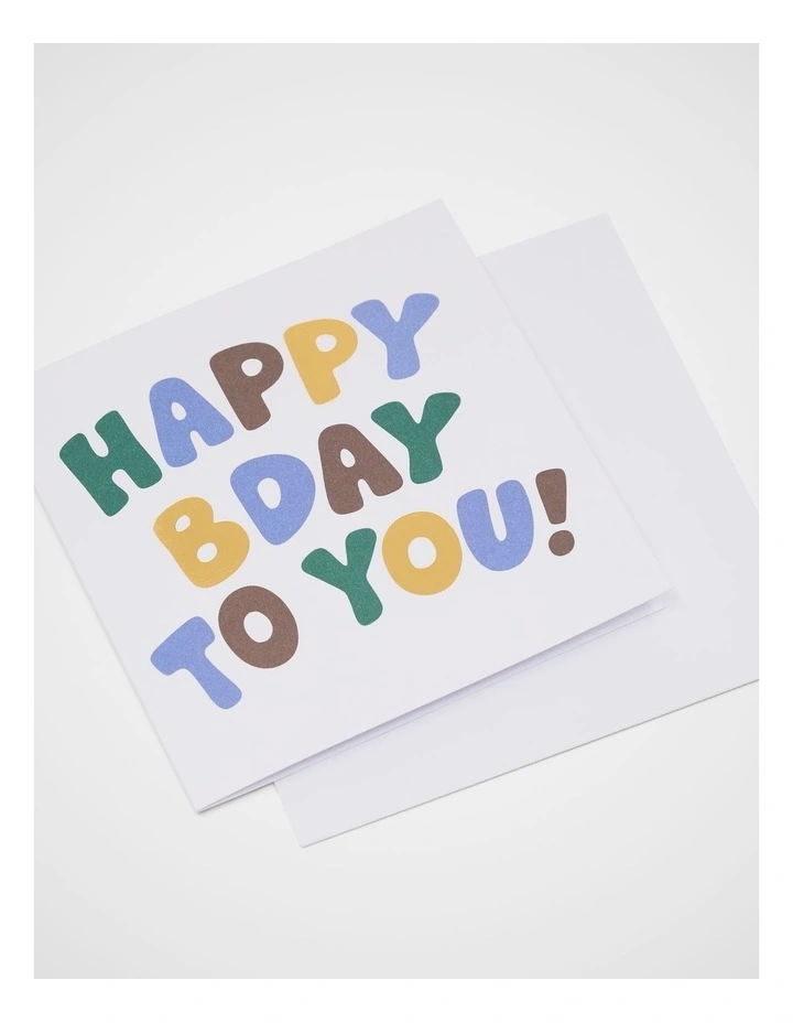 Happy Birthday To You Card in Green image 2