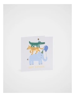 Happy Birthday Animal Stack Card