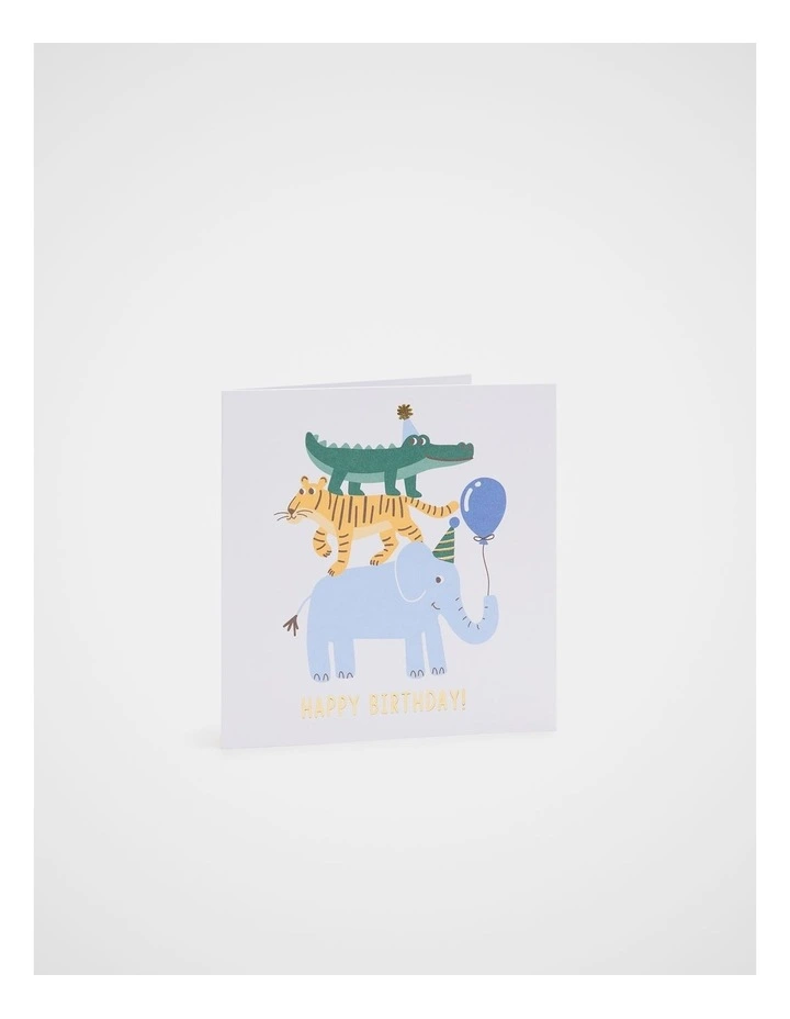 Happy Birthday Animal Stack Card image 1