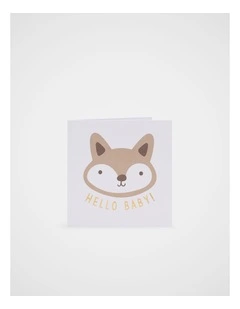 Hello Baby Fox Card