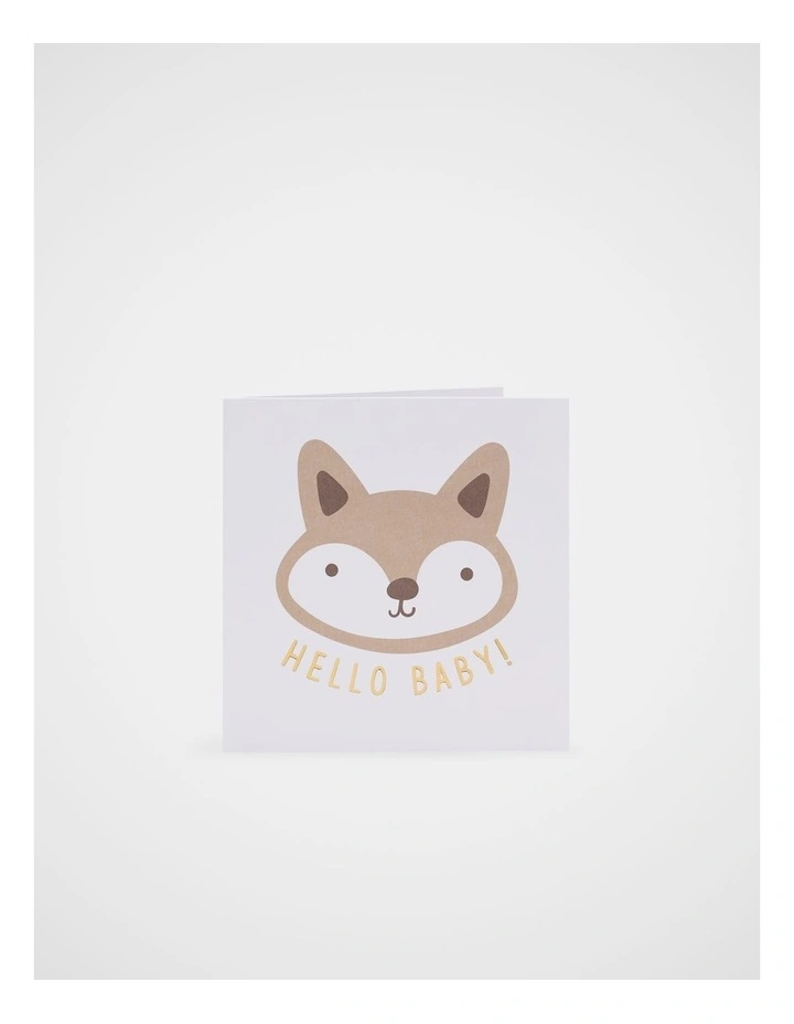 Hello Baby Fox Card image 1