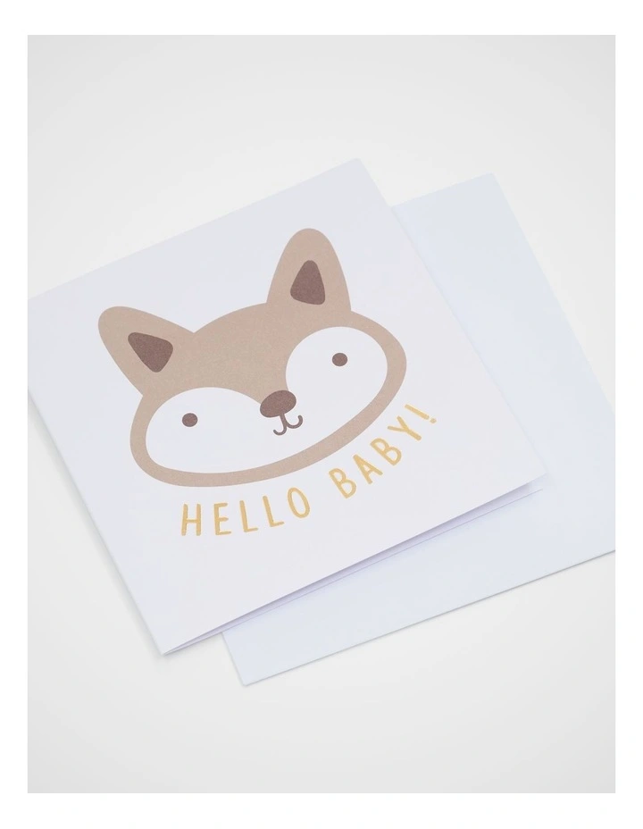 Hello Baby Fox Card image 2