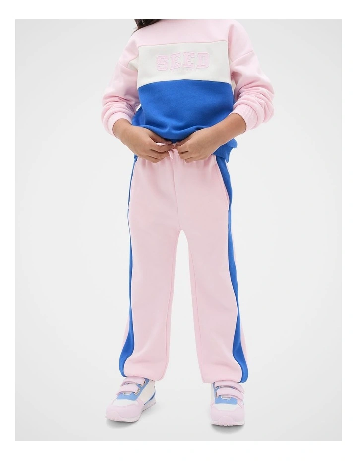Retro Colourblock Jogger in Pink Lemonade Multi image 2