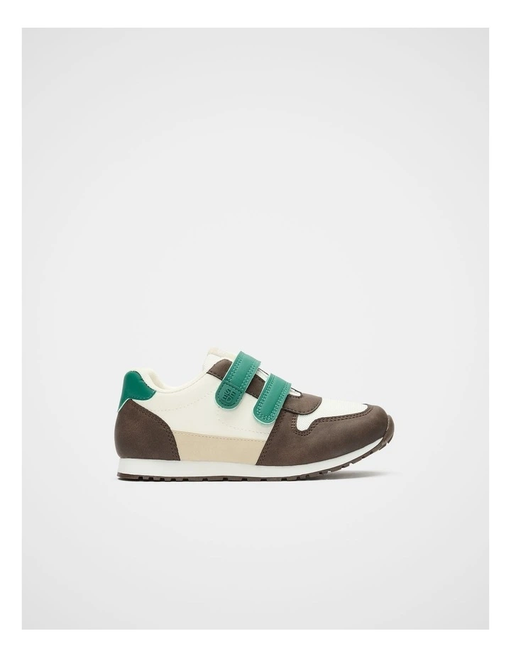 Retro Colourblock Jogger in Jungle Green Multi image 1