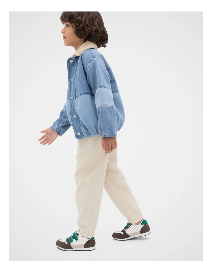 Retro Colourblock Jogger in Jungle Green Multi image 2