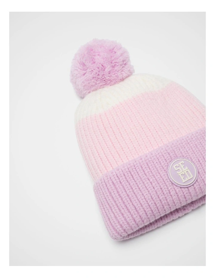 Mini Rib Colourblock Beanie image 2