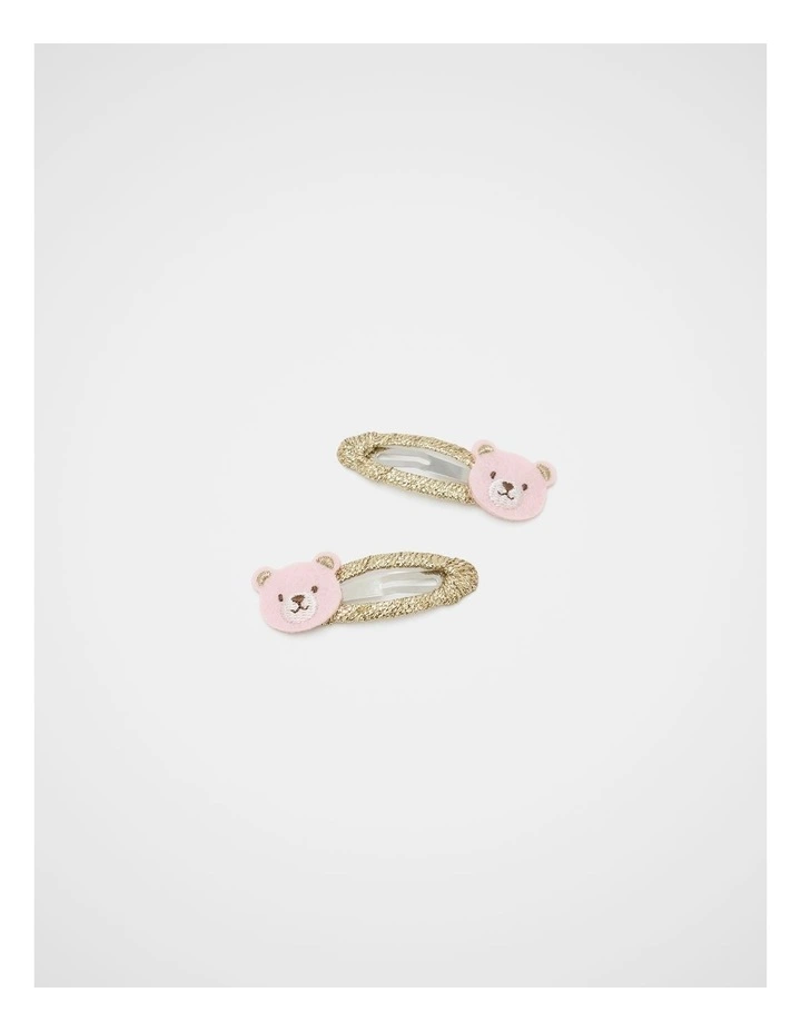 Sparkle Bear Snaps in Pink Lemonade image 1