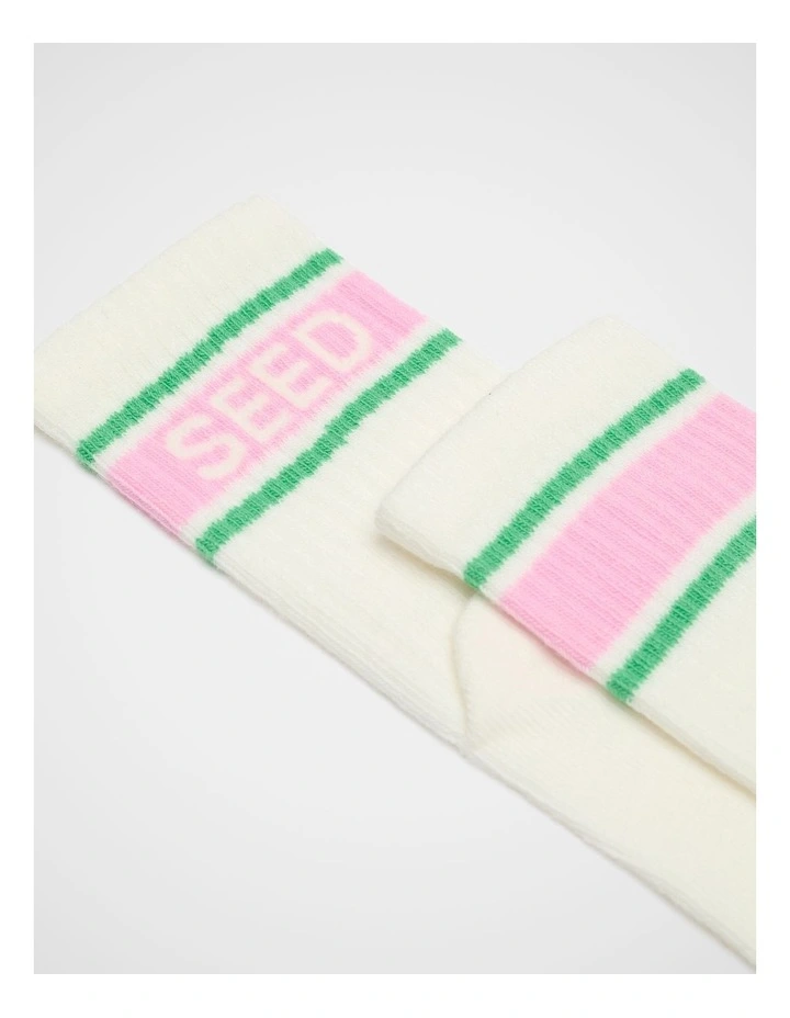 Logo In Stripe Sock image 2