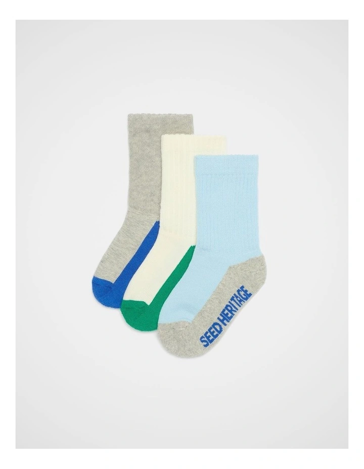 Sport Contrast Sock 3 Pack image 1