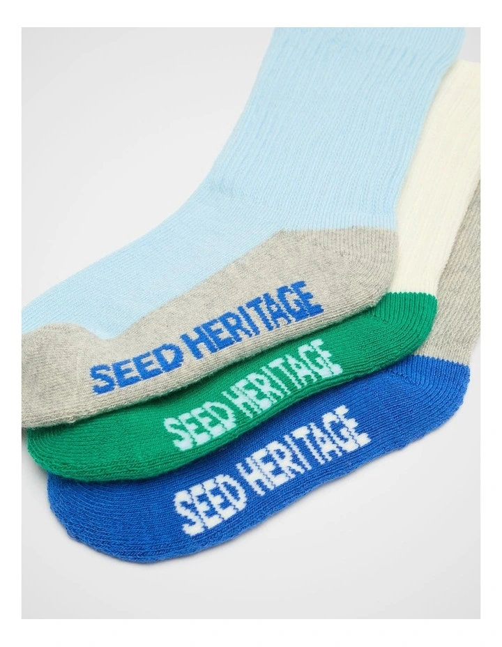 Sport Contrast Sock 3 Pack image 2