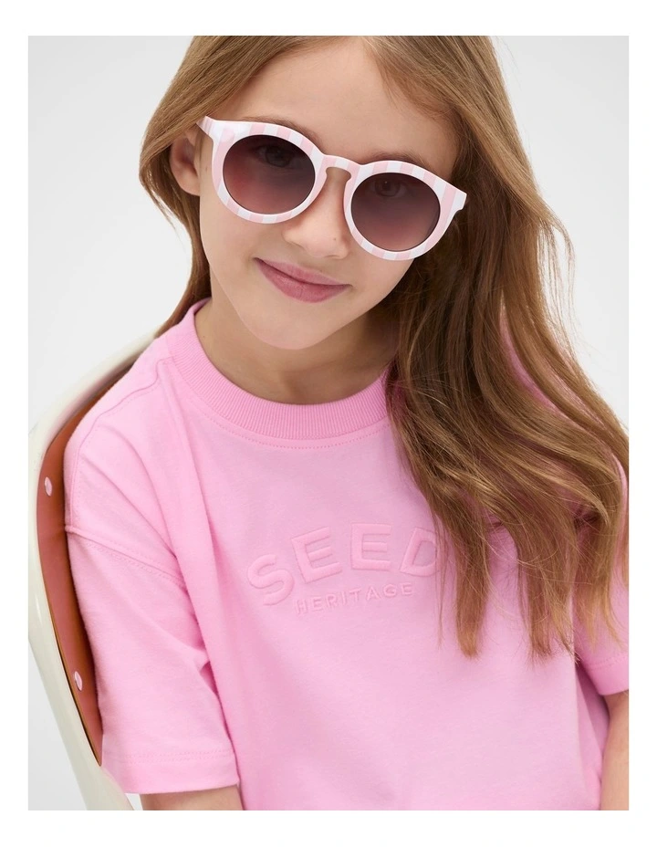 Child Stripe Sunglasses in Pink Lemonade image 2