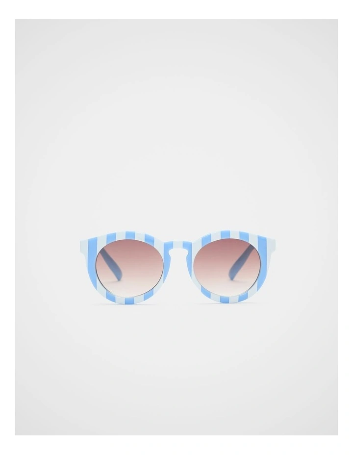 Child Stripe Sunglasses in Cloud Blue image 1