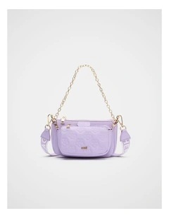 Quilted Flower Hybrid Cross Body Bag