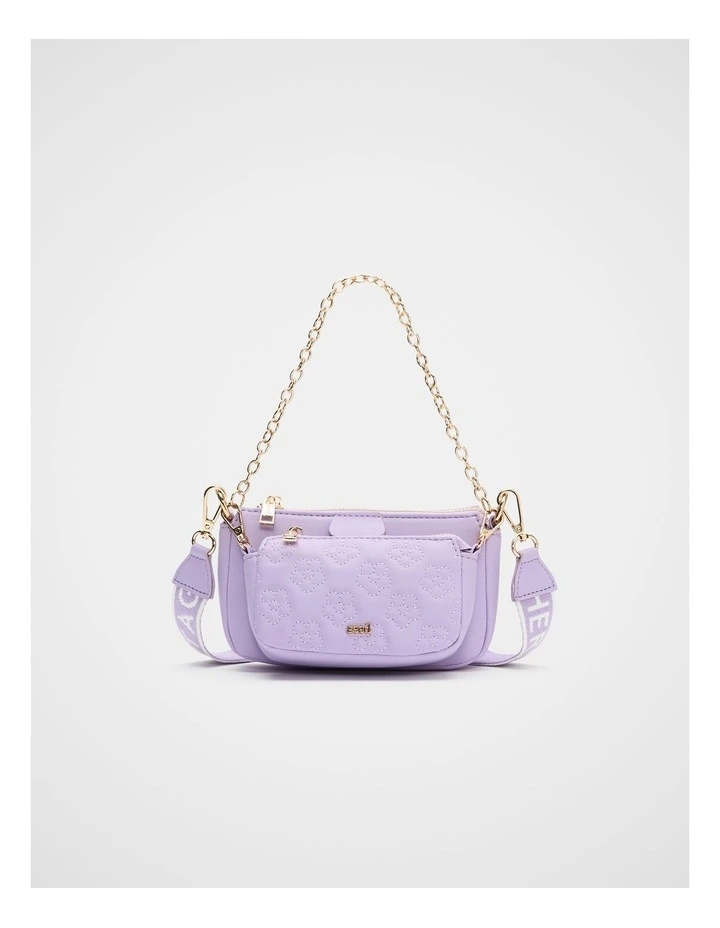 Quilted Flower Hybrid Cross Body Bag image 1