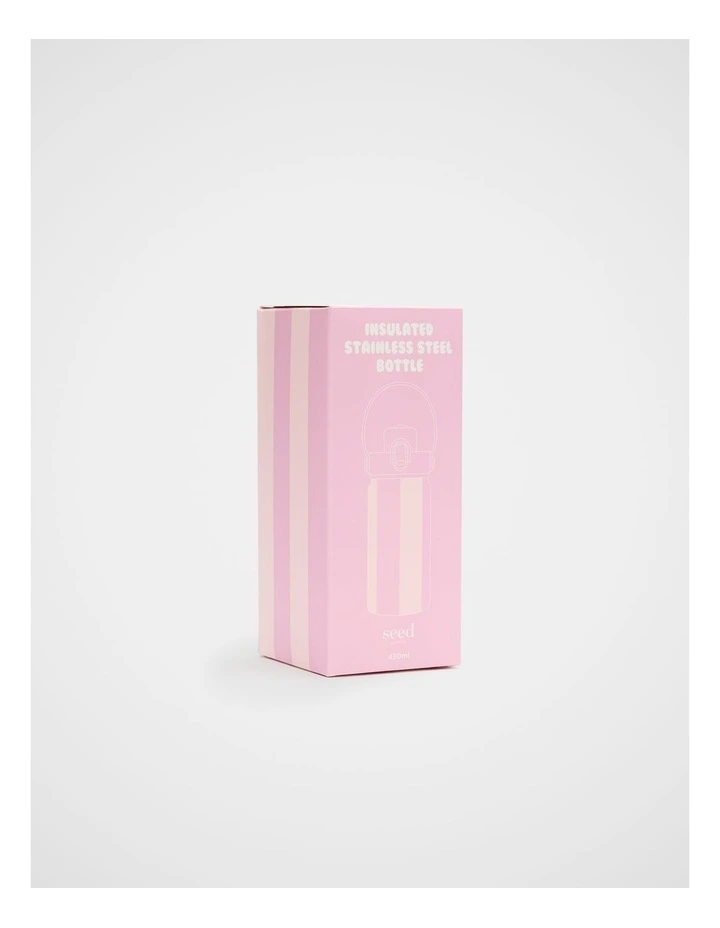 Girls Stripe Water Bottle in Pink Stripe image 1
