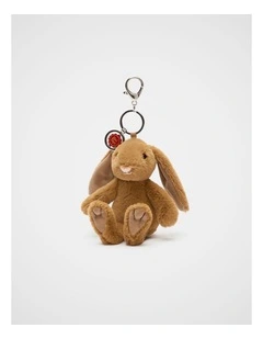 Keeleco Enchanted World Bunny Bag Charm in Brown